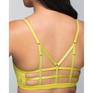 Lululemon Size 8 Women's Green (Almond Pear) Seek The Heat Sports Strappy Bra